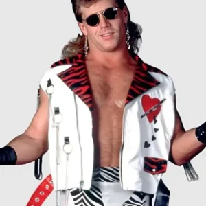 order now Shawn Michaels WWE White Leather Vest