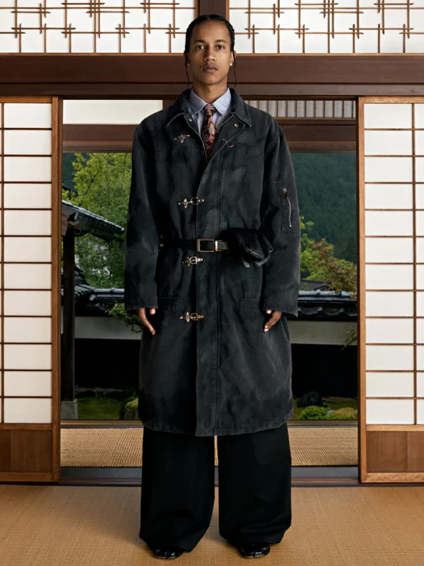 order now Shinzo Shige Canvas Clasp Trench Coat