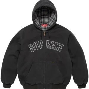 order now Supreme Reflective Arc Hooded Black Work Jacket