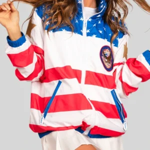 order now Women’s American Flag Windbreaker Jacket