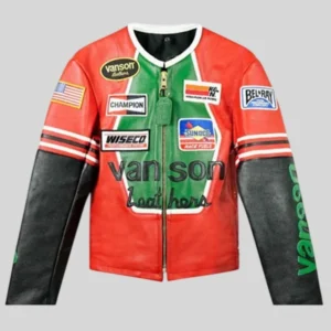shop Eladio Carrion JDM Vanson Leather Racing Jacket for sale