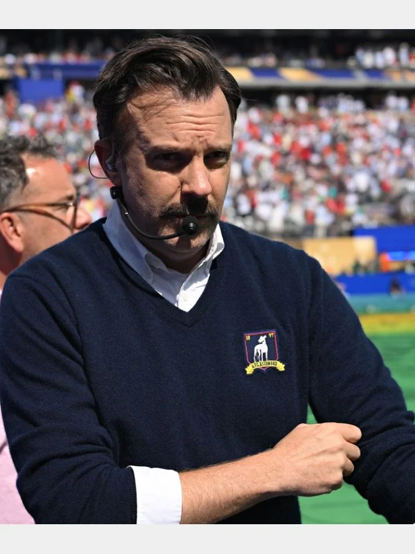 shop FIFA World Cup Halftime Show Jason Sudeikis Ted Lasso Sweater