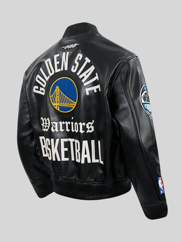 shop Golden State Warriors Black Leather Jacket