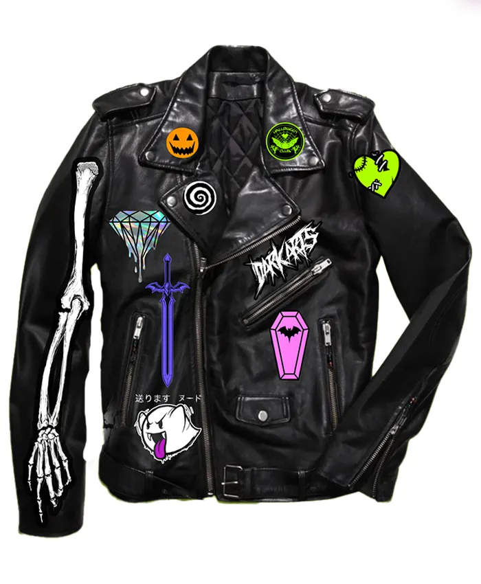 shop Halloween Members Only Spiked Leather Jacket