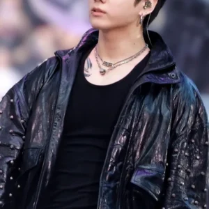 shop Jungkook Custom Balenciaga Arirang Paris Tour Studded Jacket