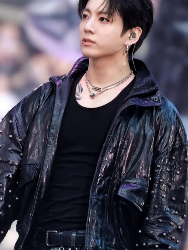 shop Jungkook Custom Balenciaga Arirang Paris Tour Studded Jacket