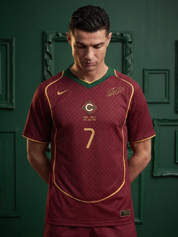 shop Nike Cristiano Ronaldo Last Dance Maroon Jersey