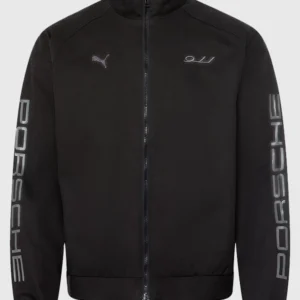 shop Porsche Legacy x PUMA Pepita Lifestyle Black Jacket