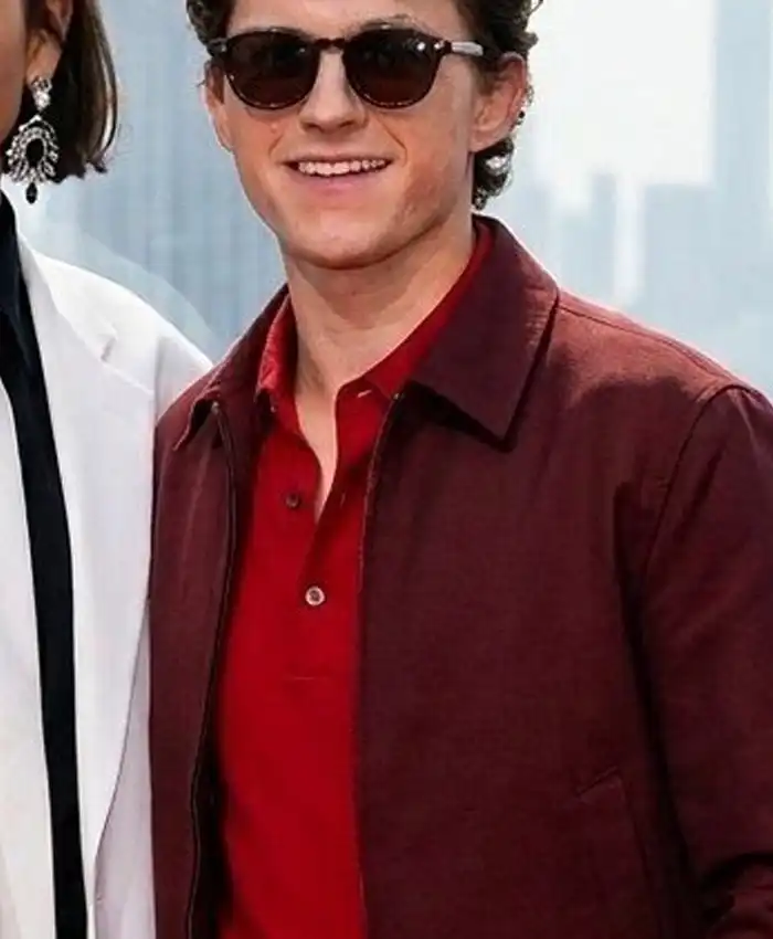 shop Tom Holland Brand New Day Maroon Jacket