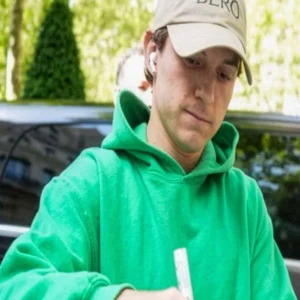 shop Tom Holland Paris Street Style 2026 Green Hoodie