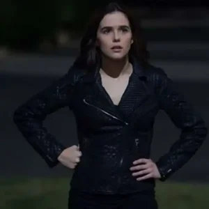 shop Vampire Academy Zoey Deutch Quilted Leather Jacket