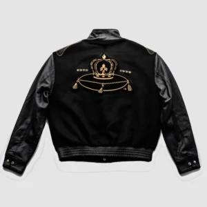 shop now Crown Royal x Purple Brand Jeff Hamilton Varsity Jacket