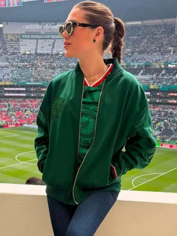 shop now FIFA World Cup 2026 Fernanda Gómez Green Bomber Jacket