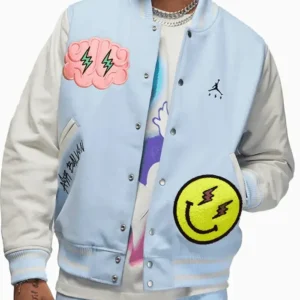 shop now Jordan J Balvin Varsity Jacket