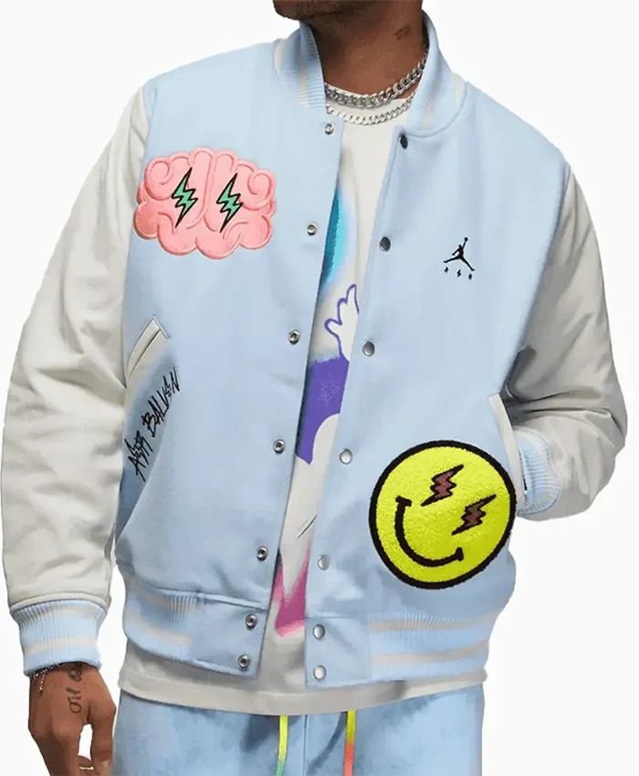 shop now Jordan J Balvin Varsity Jacket
