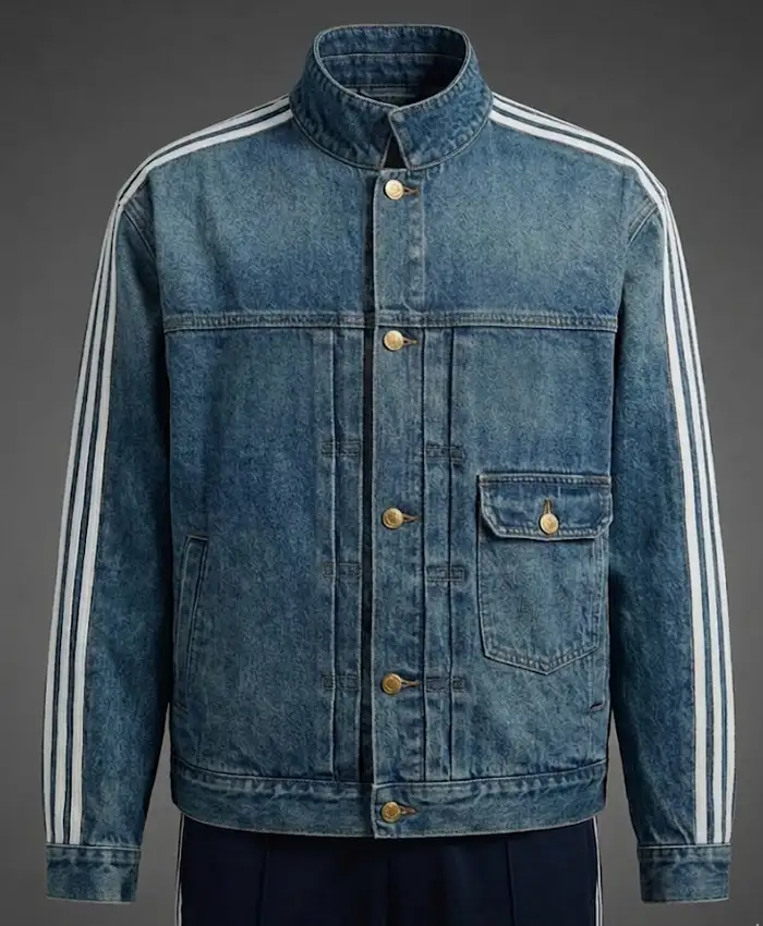 shop now Kith x Messi x Adidas Football Denim Jacket