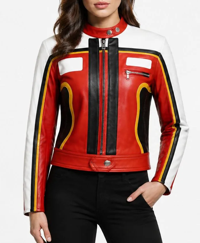 shop now Laura Abla Los Angeles Leather Jacket