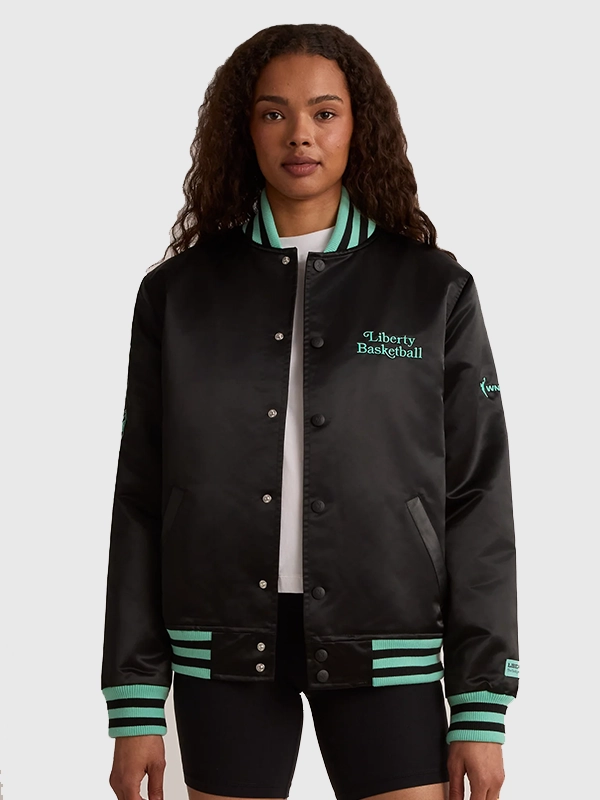 shop now Liberty Twin Flame Varsity Jacket