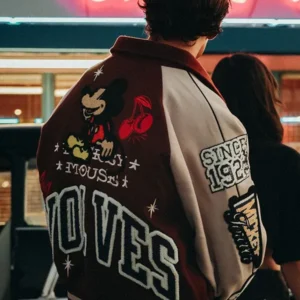 shop now Mickey Mouse Wolves Club Rudy Maroon Letterman Jacket