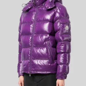 shop now Purple Moncler Puffer Jacket