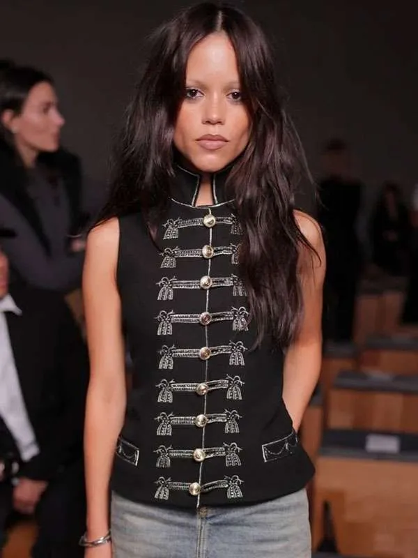 shop now Summer 2026 Fashion Show Paris Jenna Ortega Black Vest