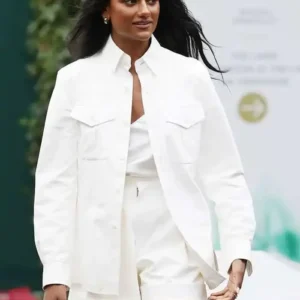 shop now Wimbledon 2026 Simone Ashley 2026 White Jacket