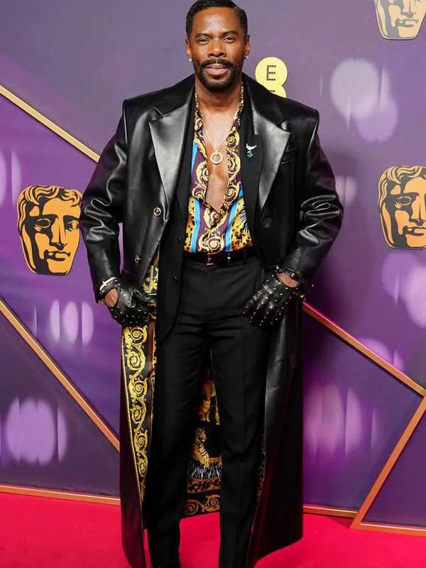 2026 BAFTA Black Leather Coat