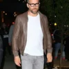 2026 Ryan Reynolds Brown Bomber Jacket