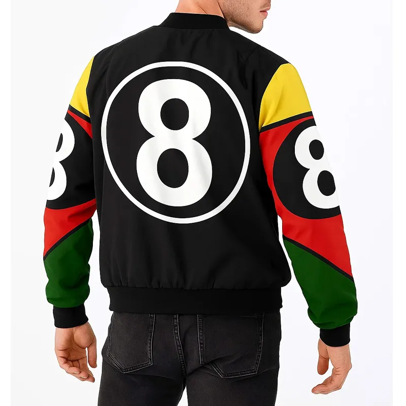 8 Ball Black Bomber Jacket