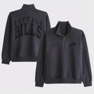 Abercrombie Buffalo Bills YPB neoKNIT MAX Half-Zip Sweatshirt