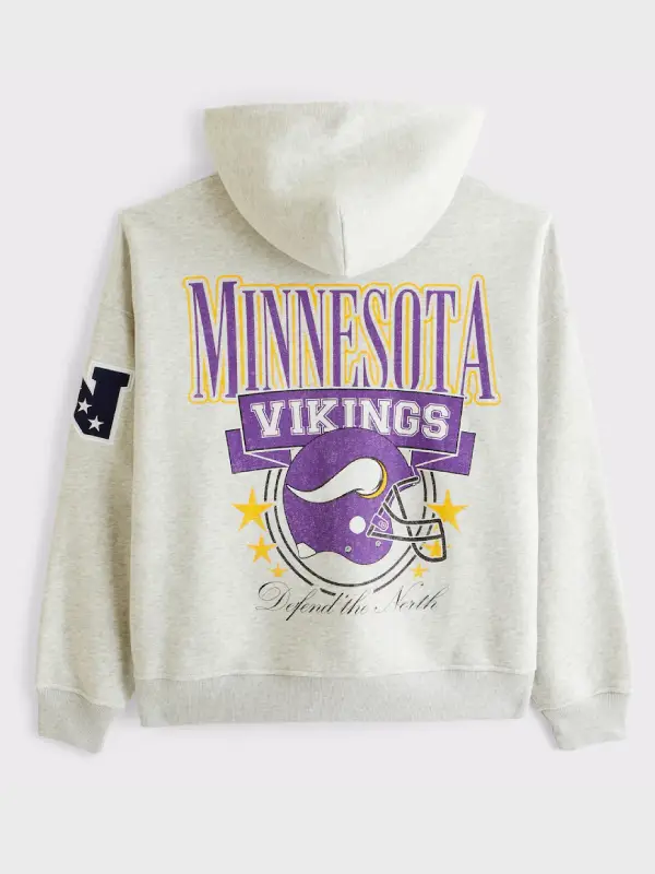 Abercrombie Vikings Zip-Up grey Hoodie