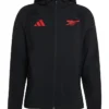 Adidas Arsenal Tiro Travel Black Windbreaker Jacket