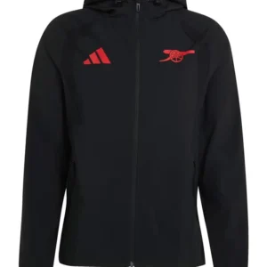 Adidas Arsenal Tiro Travel Black Windbreaker Jacket