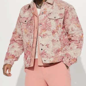 American Idol S24 Trew The Star Pink Tapestry Trucker Jacket