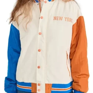 Anne Hathaway NY Knicks Varsity Jacket