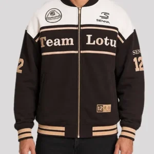 Ayrton Senna x Lotus F1 2026 Oversized Varsity Jacket For Sale