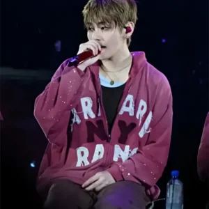 BTS ARIRANG New York Red Hooded Jacket