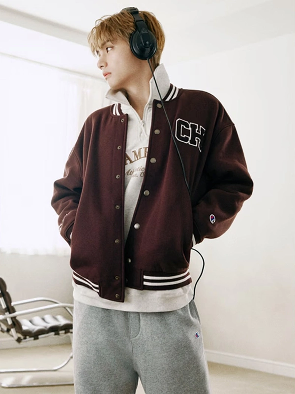BTS TAEHYUNG x Champion Varsity Jacket
