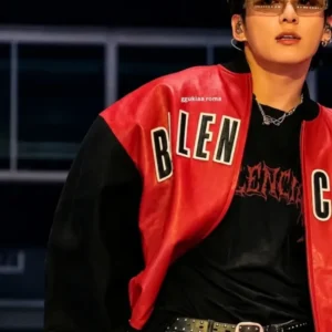 Balenciaga Red Leather Jacket