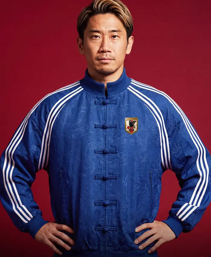 Bape x Japan Football Blue Chinese Jacket