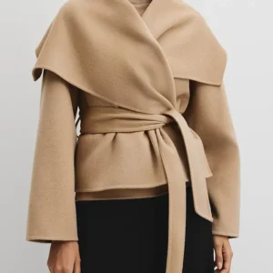 Belted Waterfall Jacket