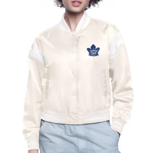 Blue Satin Varsity Jacket