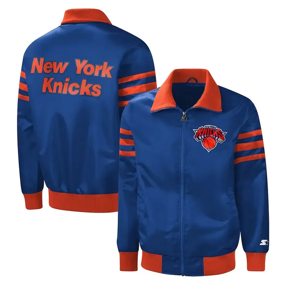 Blue Satin Varsity Jacketwe