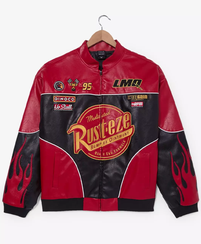 BoxLunch Disney Pixar Cars Lightning McQueen Leather Racing Jacket