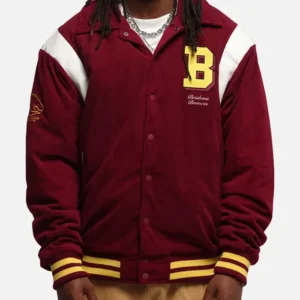 Brisbane Broncos NRL 1908 Maroon Varsity Jacket