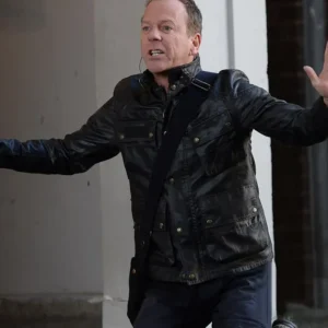 Buy 24 Kiefer Sutherland Black Leather Jacket