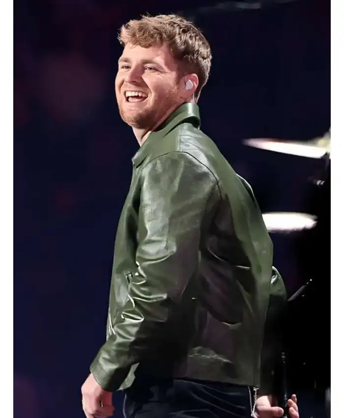 Buy Alex Warren iHeartRadio 2025 Green Leather Jacket