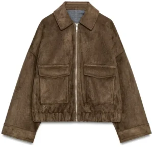 Buy Christian Siriano Project Runway Brown Suede Jacket