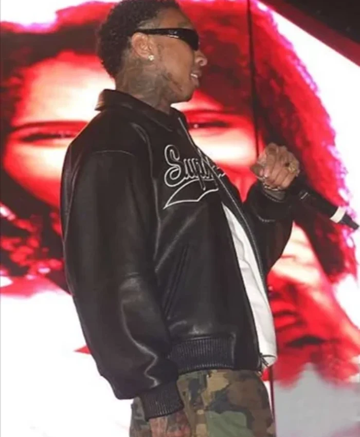 Buy Coachella 2026 Tyga Black Leather Jacket