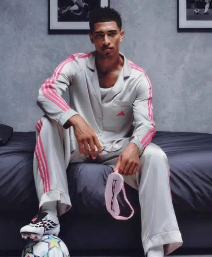 Buy Jude Bellingham Predator Adidas Gray Silk Pajamas